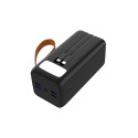 Power Bank - Tracer VOUGE-5 50000mAh 20W USB-C, 2x USB-A, LCD, Flashlight Black