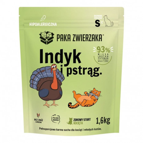 Cat Food - PAKA ZWIERZAKA Turkey with Trout Kitten S Grain-Free 1.6kg