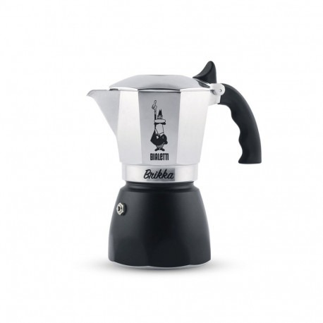 Coffee Maker - Bialetti Brikka Moka Pot 0.1 L Stainless Steel Black