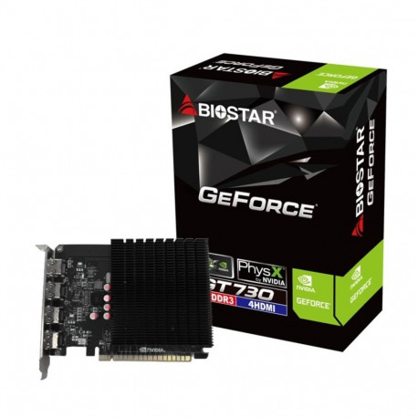 Graphics Card - Biostar GT 730 4GB GDDR3 384 CUDA HDMI 4x PCIe x8