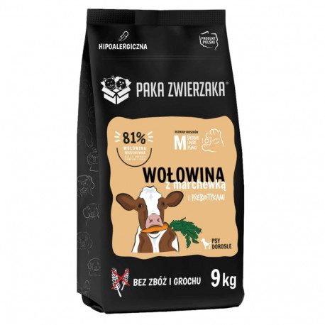 Dog Food - PAKA ZWIERZAKA Beef with Carrots Dry Food 9kg Gluten-Free