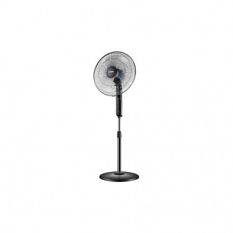 Household Fan - NOVEEN F450 45W Stand Fan 3 Speed Height Adjustable Black