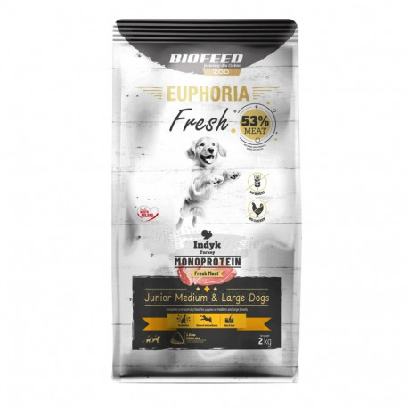 Dog Food - BIOFEED Euphoria Fresh Junior Medium & Large Turkey 2kg