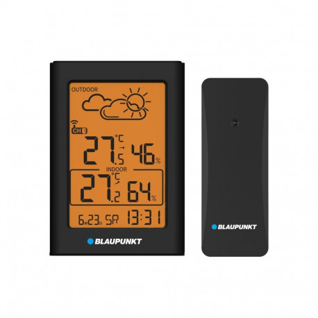 Weather Station - Blaupunkt WS15BK Indoor/Outdoor Temp, Humidity, Alarm Clock, LCD Black