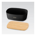 Home & Kitchen Storage - MAESTRO Breadbox MR-1776 Rectangular Plastic & Wood Black