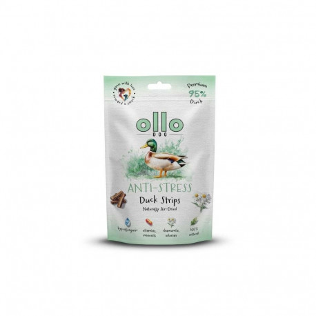Dog Treat - OLLO Air-Dried Anti-Stress Duck Strips 80g Hypoallergenic Gluten-Free