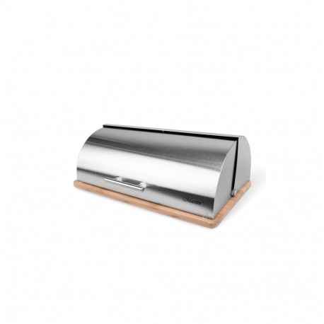 Bread Box - Maestro MR-1672S Bamboo & Stainless Steel 38x14 cm Bronze/Silver