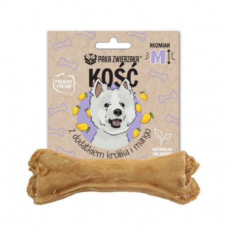 Dog Treat - PAKA ZWIERZAKA Bone with Rabbit and Mango M 12 cm 55g