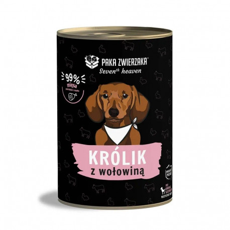 Dog Food - PAKA ZWIERZAKA Seventh Heaven Rabbit and Beef Wet 400g