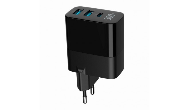 Mobile Device Charger - Gembird TA-UC-PDQC30LCD-BK-02 Universal AC Fast Charging Black