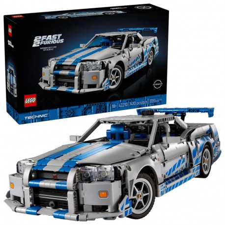 Construction Set - LEGO TECHNIC 42210 Nissan Skyline GT-R (R34) 1410 Pieces