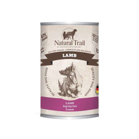 Dog Food - NATURAL TRAIL Lamb Wet Food 400g Grain-Free Gluten-Free