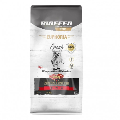 Dog Food - BIOFEED Euphoria Fresh Mini & Small Pork with Beef 28% Protein 8kg