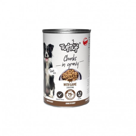Dog Food - TUF TUF Meaty Chunks with Game Wet Dog Food 1250g