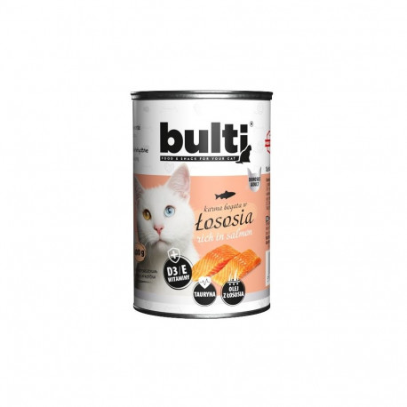 Cat Food - BULTI Rich in Salmon Wet Cat Food 400g Gluten-Free