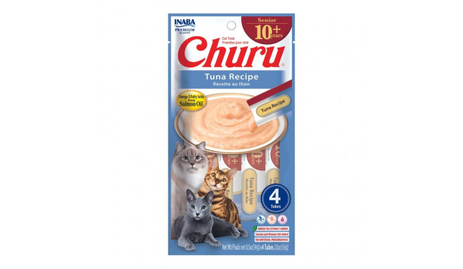 Cat Treat - INABA Churu Senior Tuna Recipe 4x14g Gluten-Free