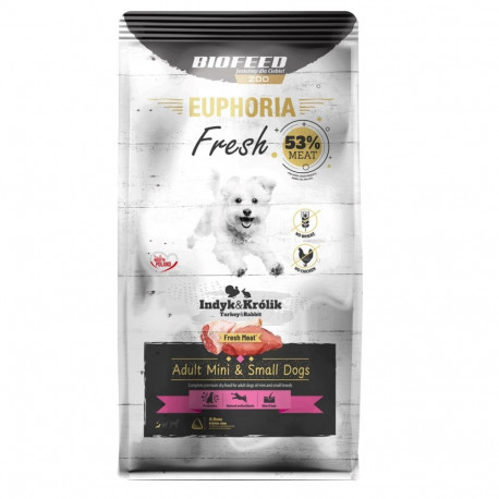 Dog Food - BIOFEED Euphoria Fresh Mini & Small Turkey & Rabbit 8kg