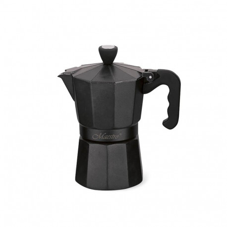 Coffee Maker - Maestro 3 Cup Moka Pot Aluminum 150ml Black