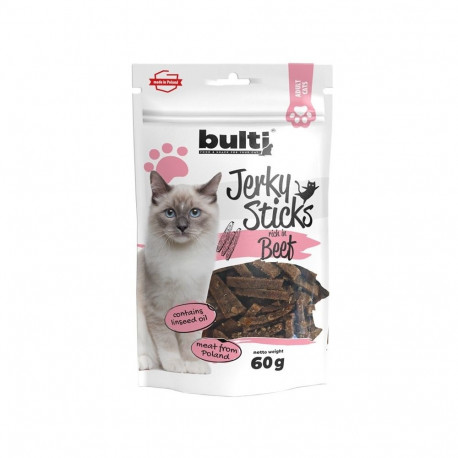 Cat Treat - BULTI Jerky Sticks Beef Grain-Free 60g