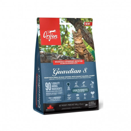 Cat Food - ORIJEN Guardian 8 Dry Cat Food 340g Protein 40% Chicken Salmon