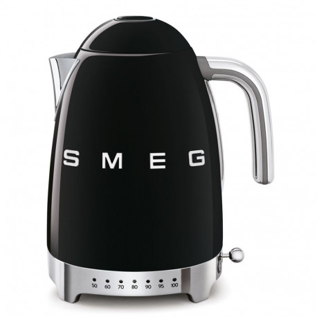 Electric Kettle - SMEG KLF04BLEU 1.7L 7 Temp Settings 360° Swivel Base Black
