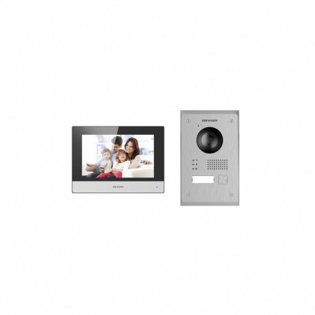Video Door Entry Kit - HIKVISION DS-KIS703Y-P 7" Touchscreen 2MP Camera IP65