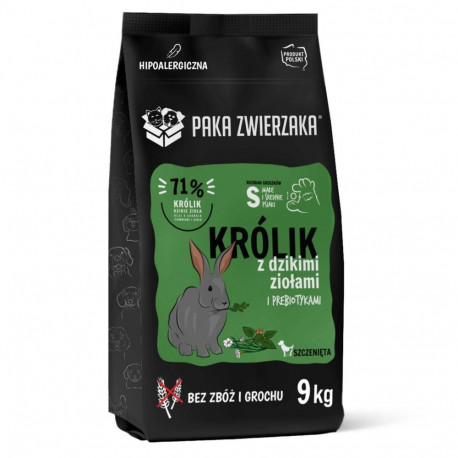 Dog Food - PAKA ZWIERZAKA Puppy Rabbit with Wild Herbs 9kg Gluten-Free