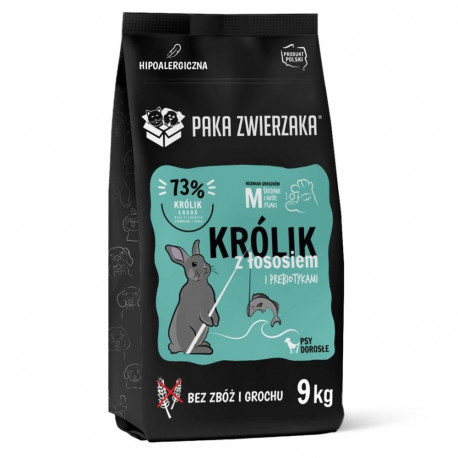Dog Food - PAKA ZWIERZAKA Rabbit with Salmon M 9kg Grain-Free