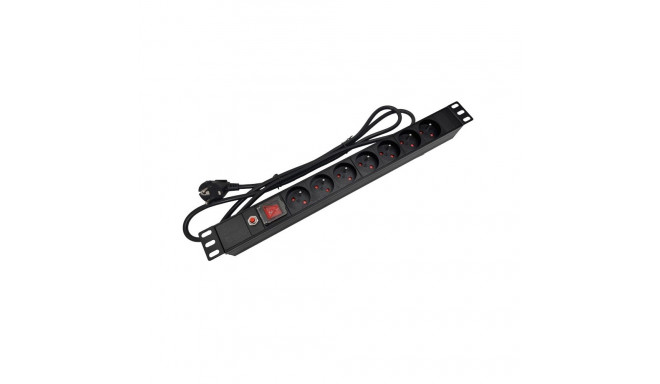 Power Extension Cord - Alantec PZ071U 1.8m 7 AC Outlets 16A Indoor Black