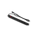 Power Strip - Qoltec 53998 PDU 1U 10A 8xIEC C13 Black