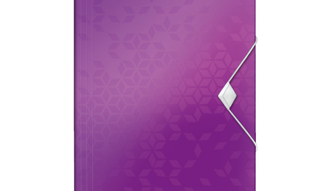 Kummiga mapp Leitz WOW PP A4 metallik lilla