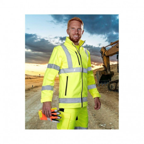 SOFTSHELL JACKET REF501 HI-VIZ YELLOW L