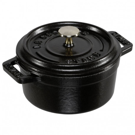 Staub Mini Cocotte 10cm ümmargune must, malm