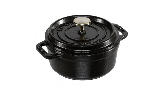 Staub Cocotte 12cm ümmargune must malmist