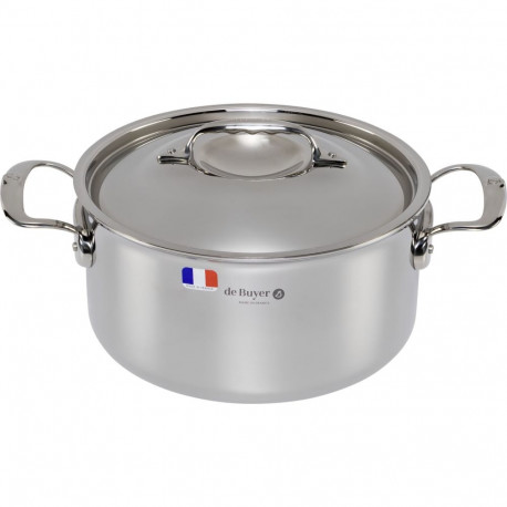 De Buyer Affinity Saucepot Stainless Steel with lid 24 cm