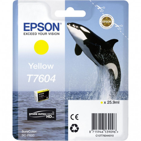 Epson tindikassett kollane T 7604