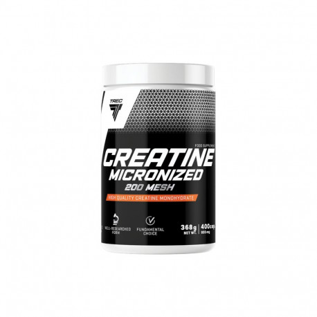 Kreatiin TREC CREATINE MICRONIZED 200 MESH, 400 kapslit