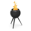 HOFATS MOON 45 all black Fire Basket with high stand