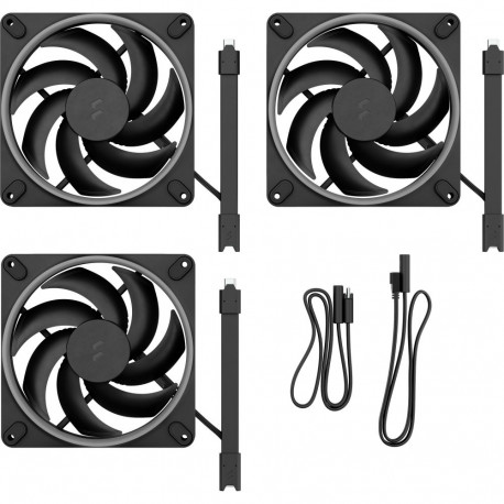 Momentum 14 RGB (schwarz, 3er-Pack, 140 mm)