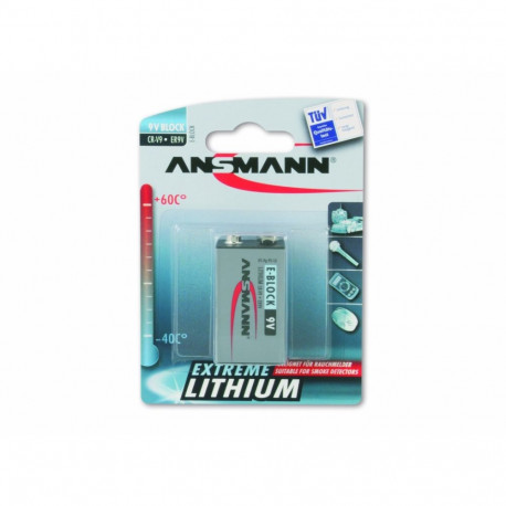 Extreme Lithium 9V-Block (silber, 1x Lithium)