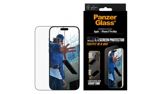 PanzerGlass Ultra-Wide Fit Fastfit Tempered Glass for iPhone 17 Pro Max