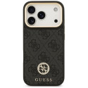 Guess 4G Strass Logo & Big Strap Metal Buttons MagSafe Case for iPhone 17 Pro - Black