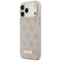 Guess 4G Logo Plate MagSafe Case for iPhone 17 Pro Max - Pink