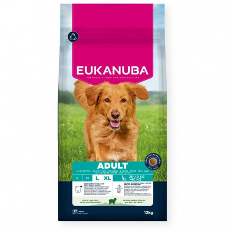 EUKANUBA Adult L XL lambaliha ja riisiga kuiv koeratoit 12kg