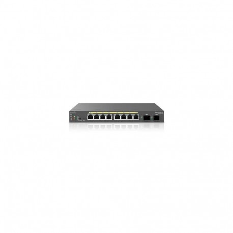 EnGenius Switch 8-port GbE PoE.af/at(+) 55W, 2xSFP Desktop wall-mountable