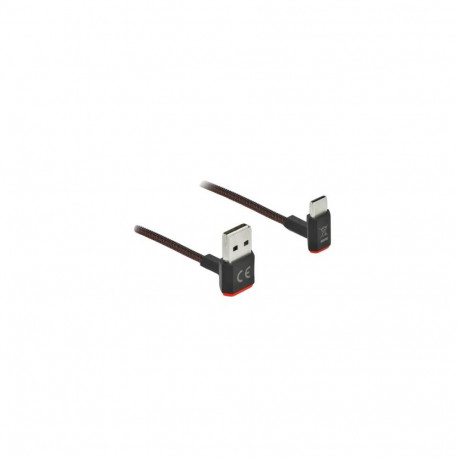 DeLOCK EASY-USB 2.0 Cable Type-A male to USB Type-C male angled up / down 0.5 m black
