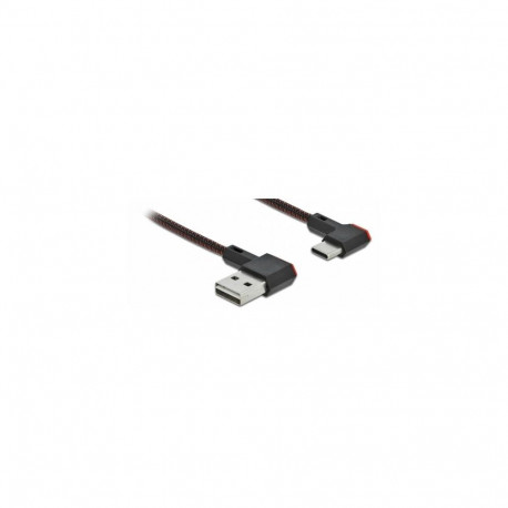 DeLOCK EASY-USB 2.0 Cable Type-A male to USB Type-C™ male angled left / right 0,5 m black