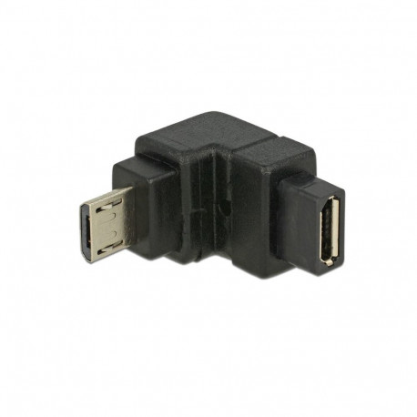 "Adapter USB 2.0 Micro-B Stecker > USB 2.0 Micro-B Buchse gewinkelt unten"