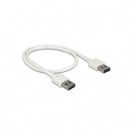 "DELOCK Kabel EASY-USB 2.0 Typ-A Stecker > EASY-USB 2.0 Typ-A Stecker 0.5 m weiss"
