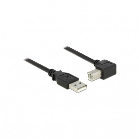 "DELOCK USB Kabel A -> B 90° St/St 2.00m schwarz"